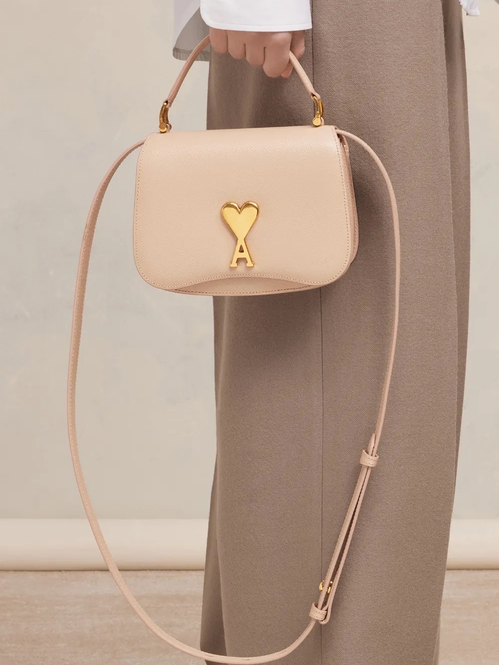 NWT Ami Paris Alexandre Mattiussi
 Leather “A” logo crossbody bag